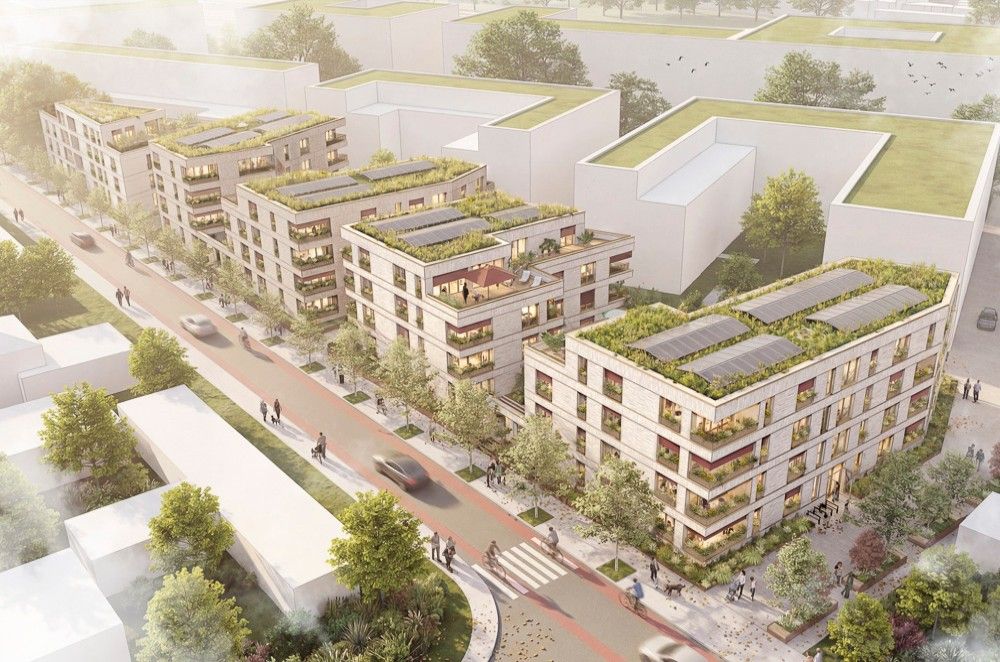Visualisierung der Wohnbebauung FunkenbergQuartier Visualisierung von TOR 5 Architekten
