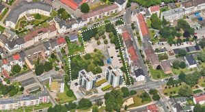 Luftbild der Entwicklungsfläche an der Dügelstraße. Foto: Stadt Herne